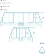BESTWAY Power Steel Rectangular Pool Set 412x201x122 cm, Stahlrahmenpool-Set mit Filterpumpe und Zubehör