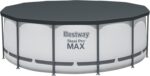 Bestway® Steel Pro MAX™ Aufstellpool Komplett-Set mit Filterpumpe Ø 396 x 122 cm, lichtgrau, rund