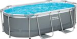 Bestway Steel Pro MAX Solo Pool ohne Zubehör 305 x 200 x 84 cm, grau, oval