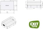 EXIT Toys Soft Grey Pool mit Multifunktionale Abdeckung - 300x200x65cm - Rechteckiger, Kompakter Rahmenpool mit Kartuschenfilterpumpe - Leicht Zugänglich - Für Sauberes und Warmes Poolwasser - Grau