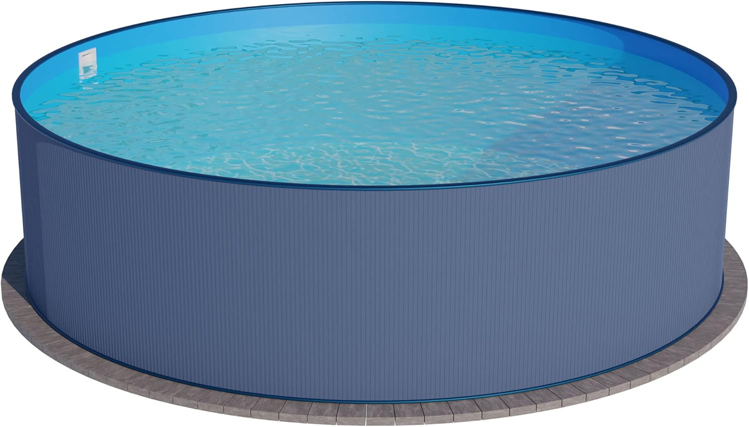 71QOnJThHaL._AC_SL1500 Stahlwandpool rund 300x120cm, Stahl 0,4mm anthrazit, Folie 0,4mm blau, Einhängebiese